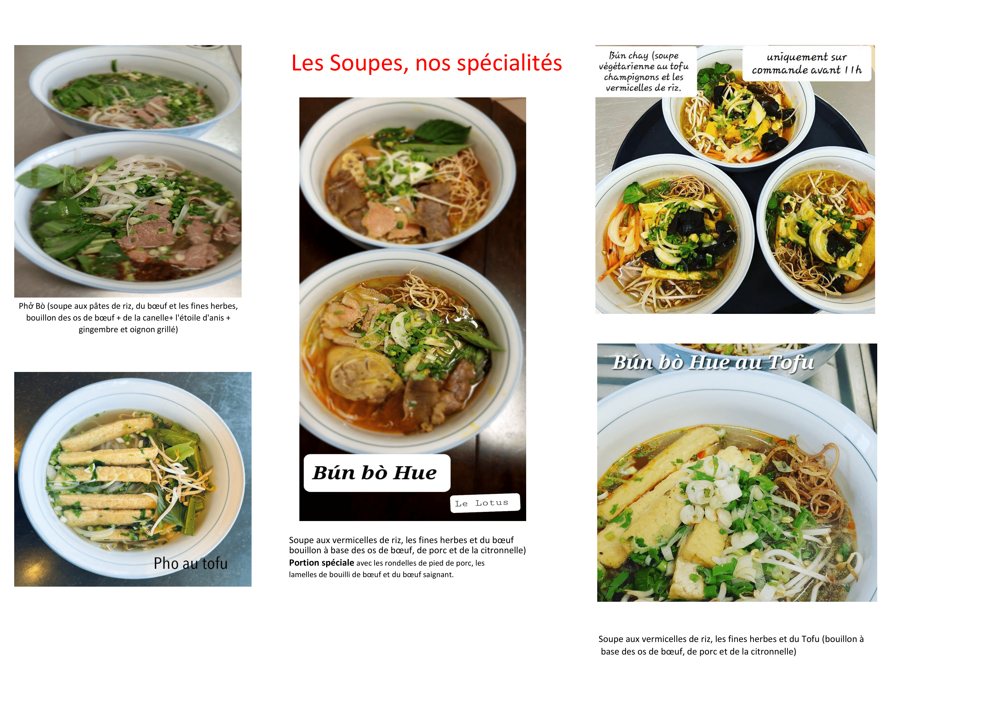 Diverses soupes